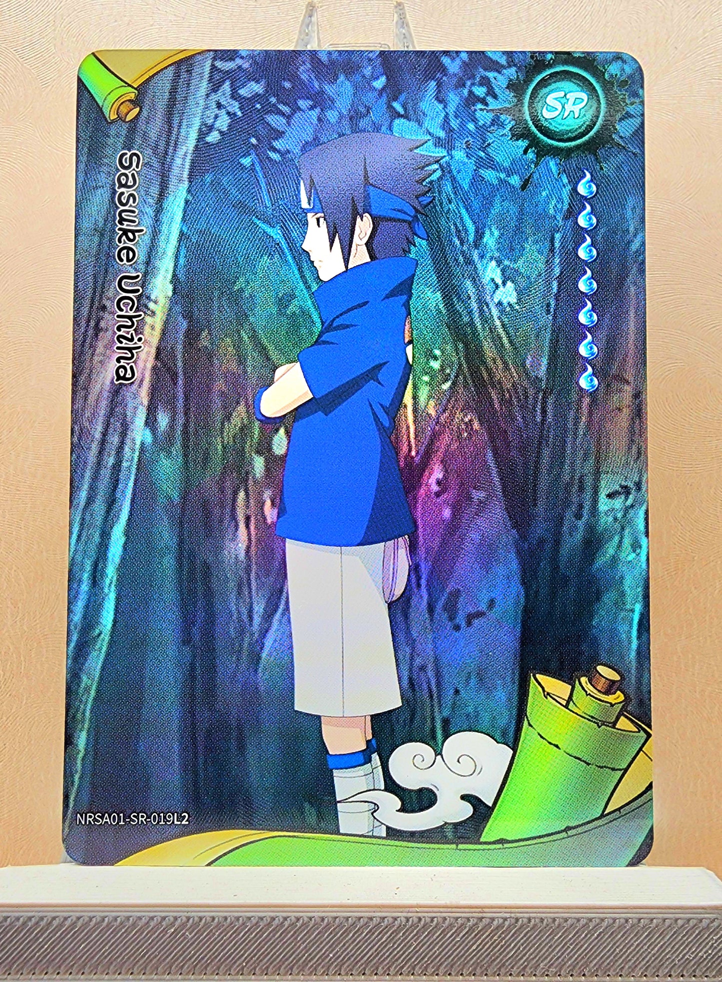 Naruto! 1x Sasuke Uchiha - SR (NRSA01-SR-019L2 - 2025 Kayou Naruto: Heaven Scroll English)