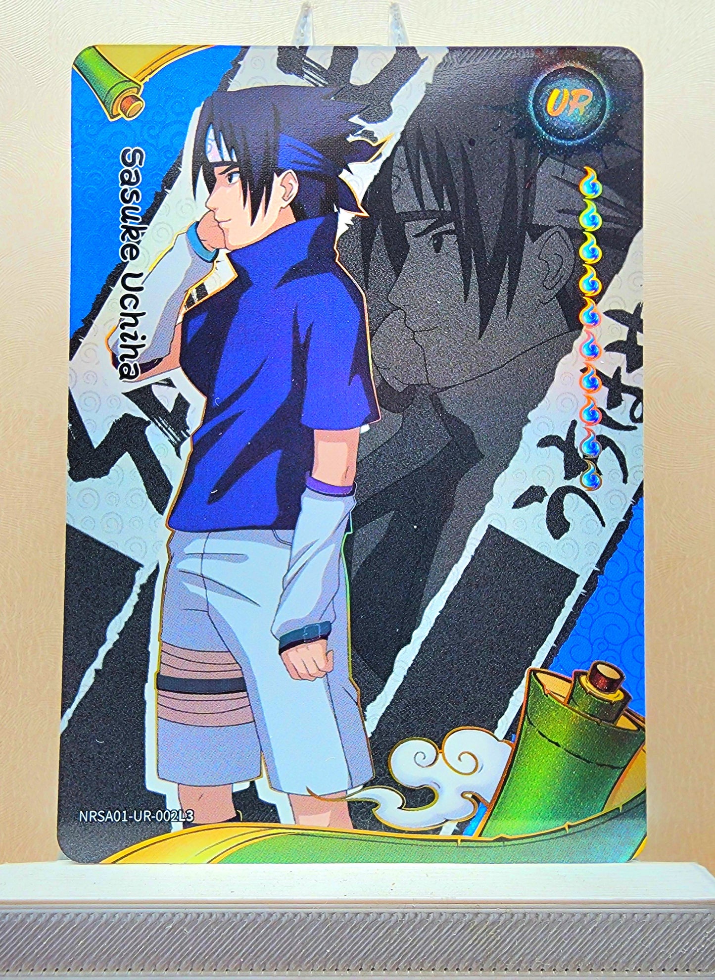 Naruto! 1x Sasuke Uchiha - UR (NRSA01-UR-002L3 - 2025 Kayou Naruto: Heaven Scroll English)