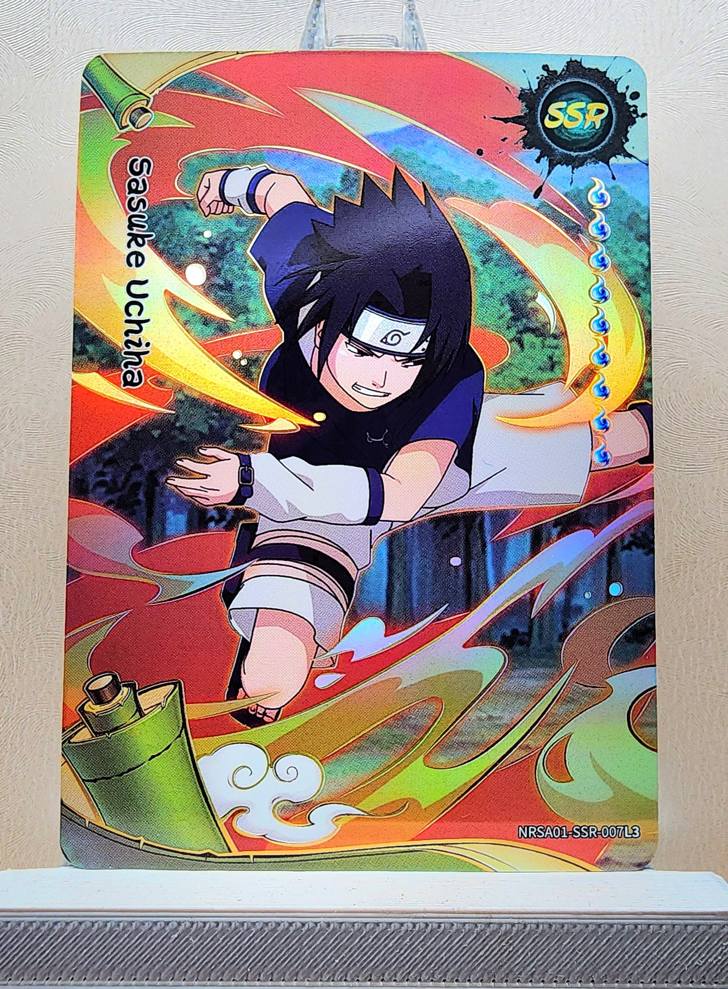 Naruto! 1x Sasuke Uchiha - SSR (NRSA01-SSR-007L3 - 2025 Kayou Naruto: Heaven Scroll English)