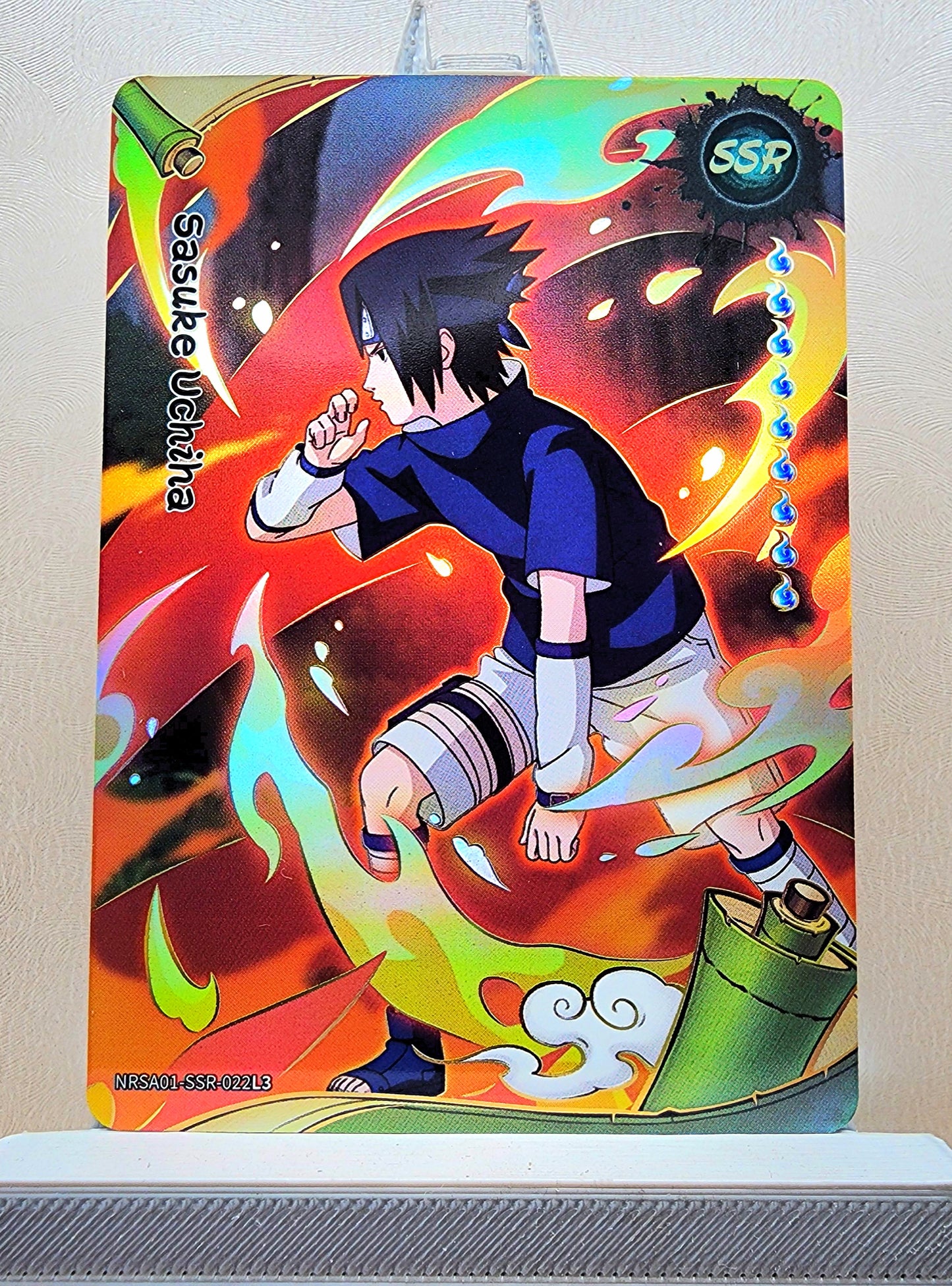 Naruto! 1x Sasuke Uchiha - SSR (NRSA01-SSR-022L3 - 2025 Kayou Naruto: Heaven Scroll English)