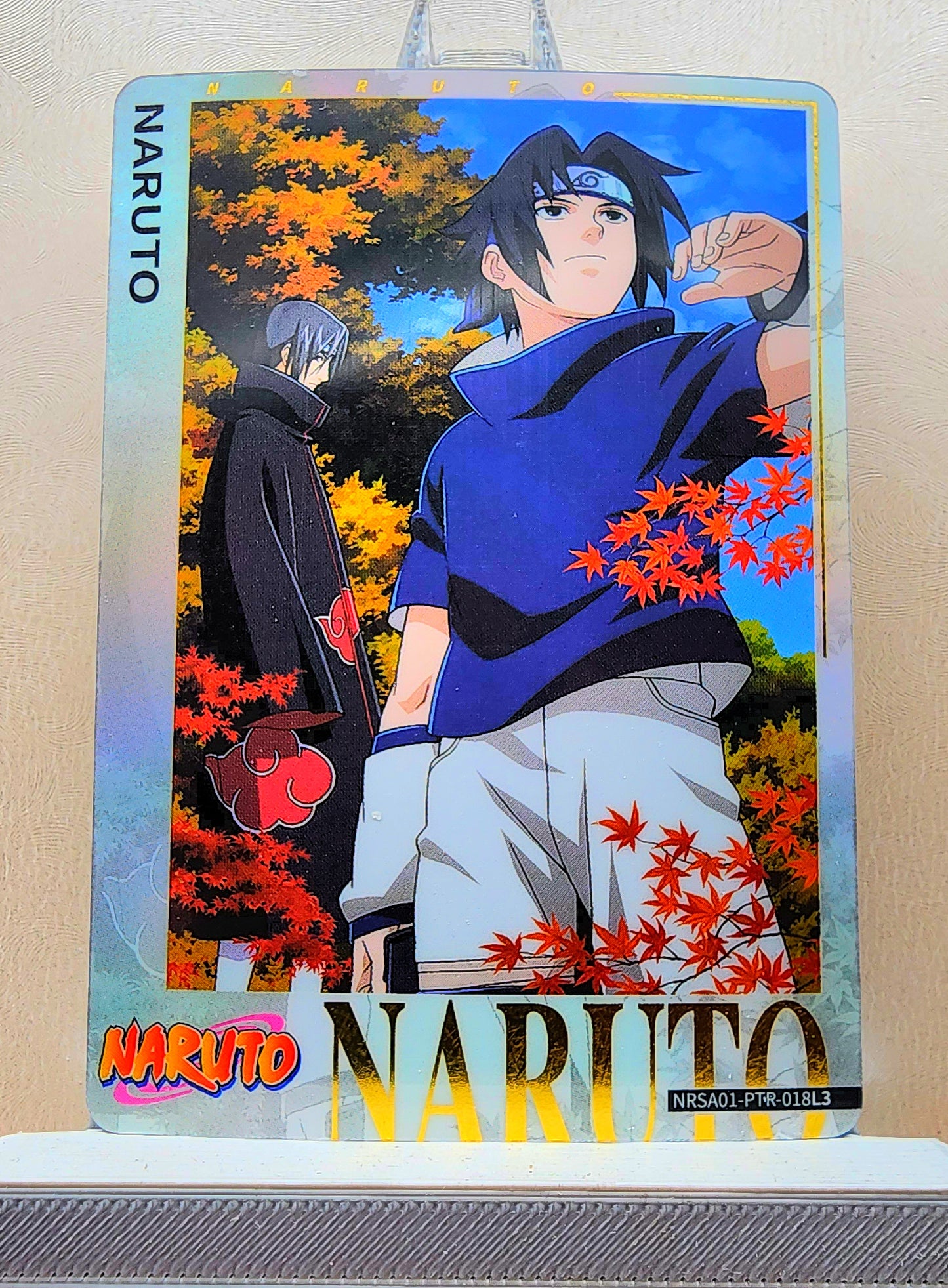 Naruto! 1x Sasuke and Itachi Uchiha - PTR (NRSA01-PTR-018L3 - 2025 Kayou Naruto: Heaven Scroll English)