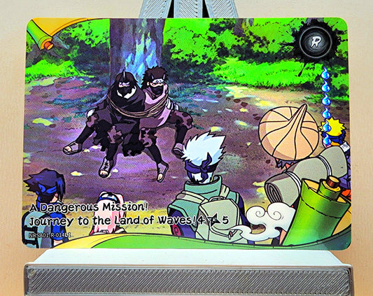 Naruto! 1x A Dangerous Mission! Journey to the Land of Waves 4𖣘5 - R (NRSA01-R-014L1 - 2025 Kayou Naruto: Heaven Scroll English)