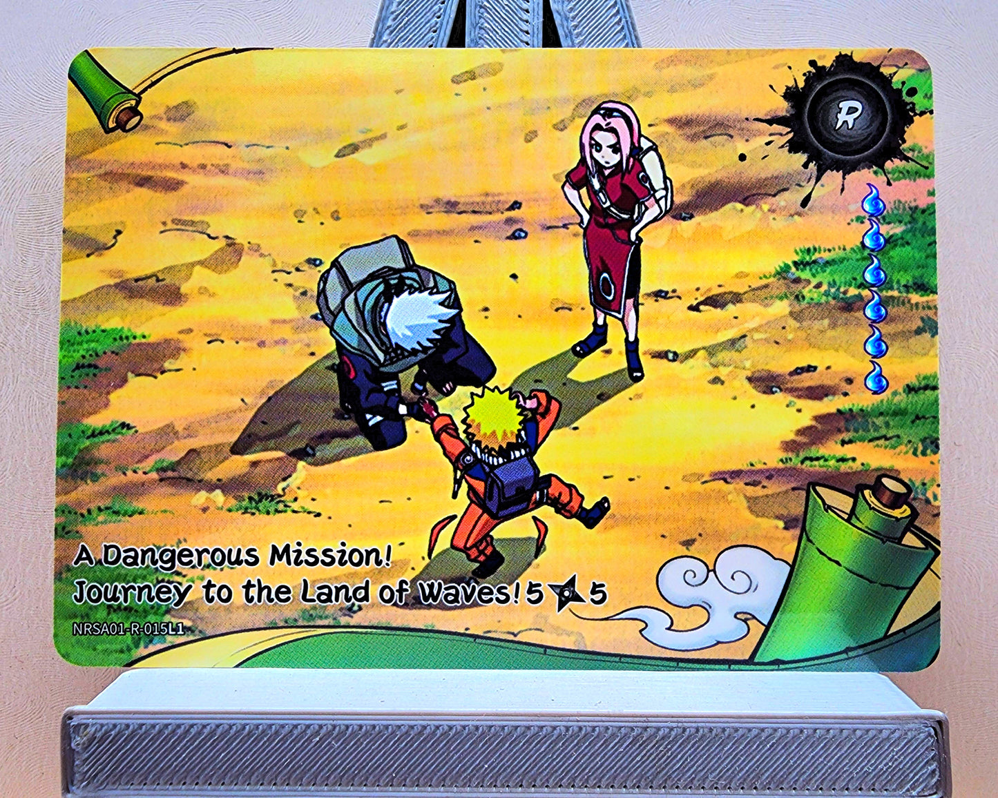 Naruto! 1x A Dangerous Mission! Journey to the Land of Waves 5𖣘5 - R (NRSA01-R-015L1 - 2025 Kayou Naruto: Heaven Scroll English)