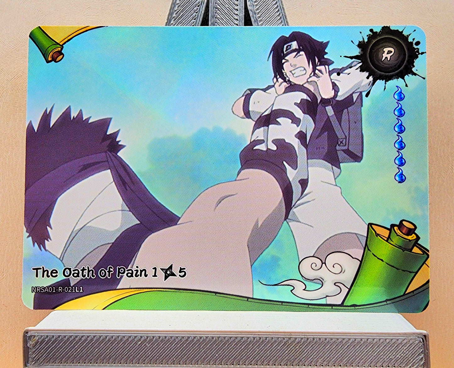 Naruto! 1x The Oath of Pain 1𖣘5 - R (NRSA01-R-021L1 - 2025 Kayou Naruto: Heaven Scroll English)