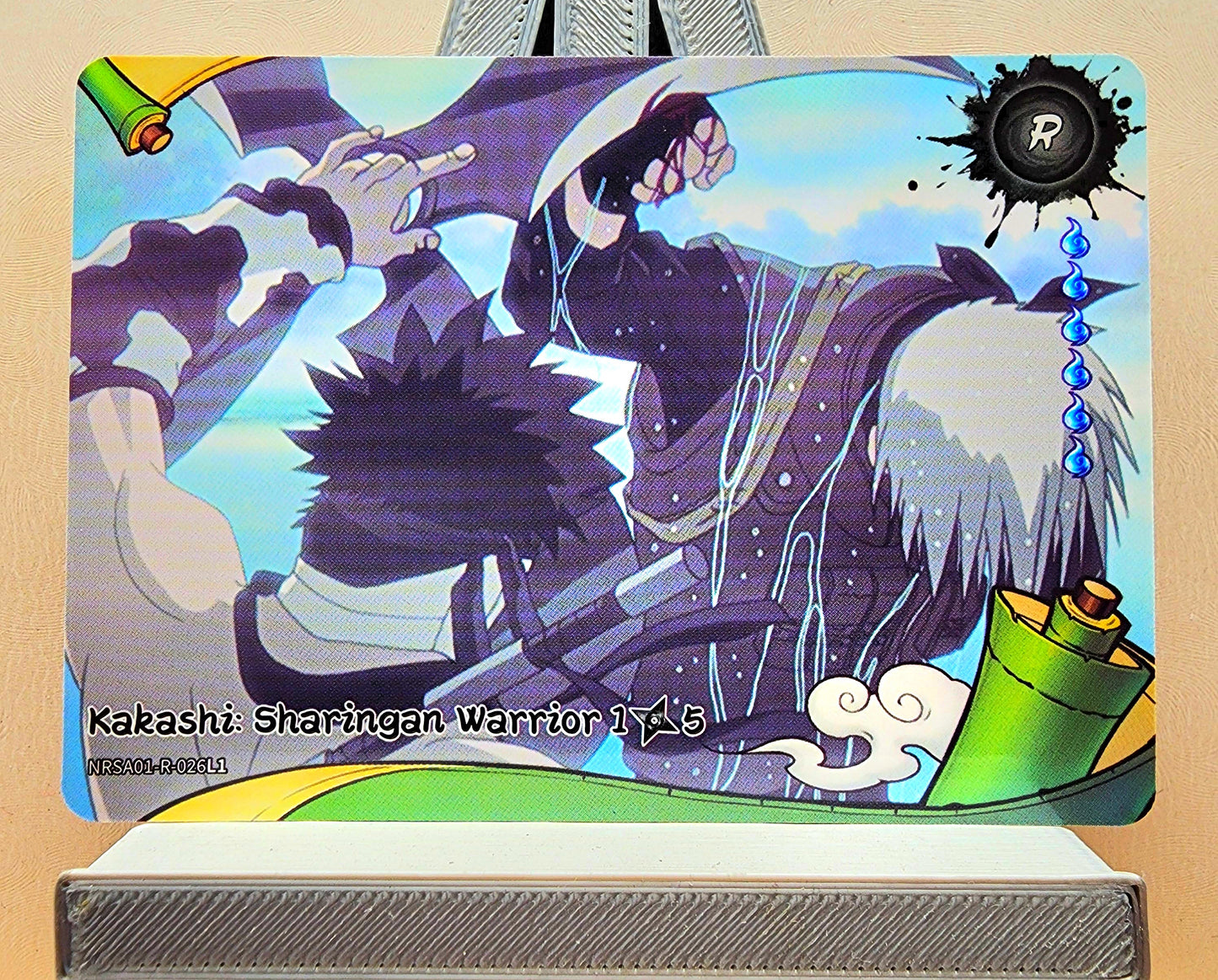 Naruto! 1x Kakashi: Sharingan Warrior 1𖣘5 - R (NRSA01-R-026L1 - 2025 Kayou Naruto: Heaven Scroll English)