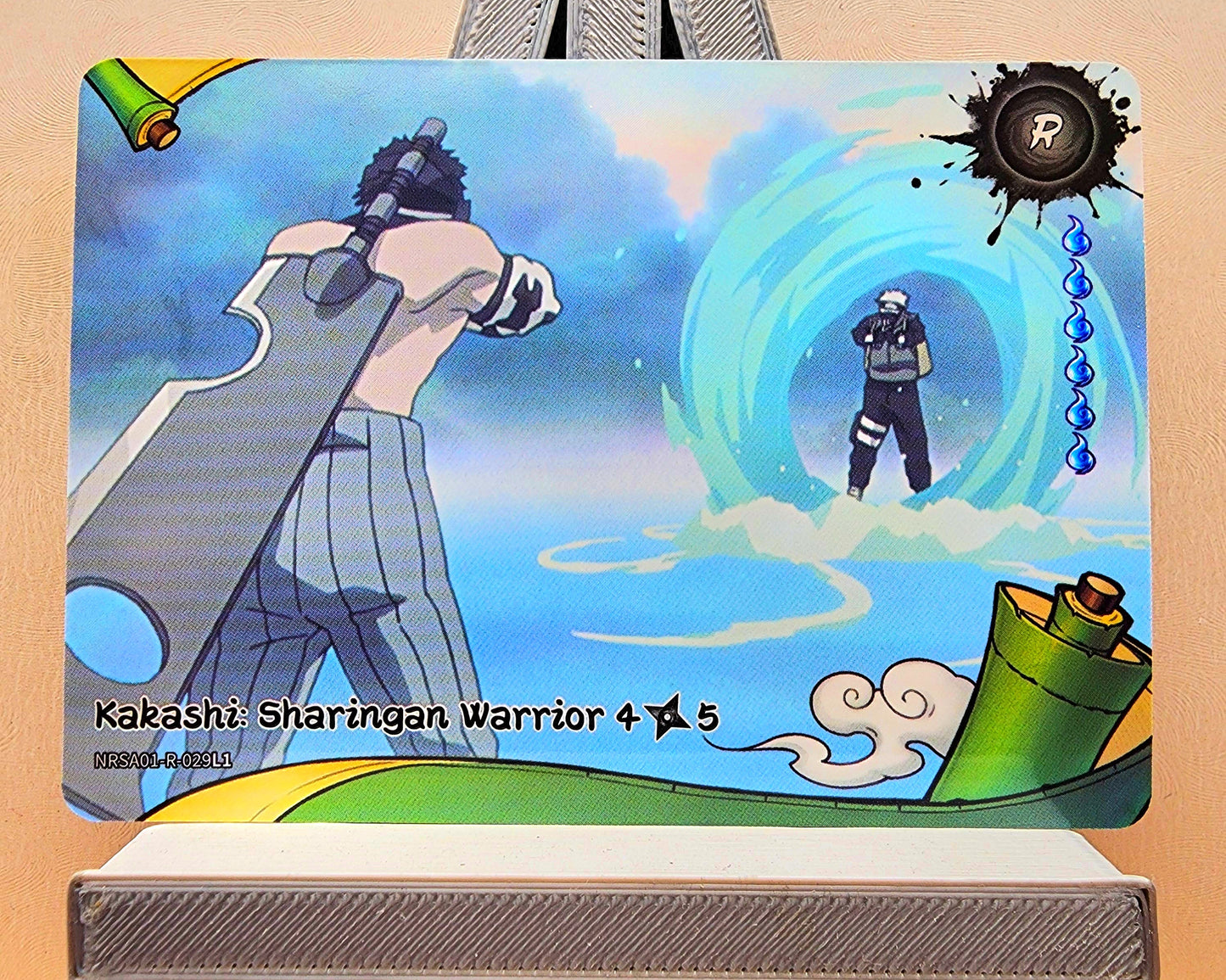 Naruto! 1x Kakashi: Sharingan Warrior 4𖣘5 - R (NRSA01-R-029L1 - 2025 Kayou Naruto: Heaven Scroll English)