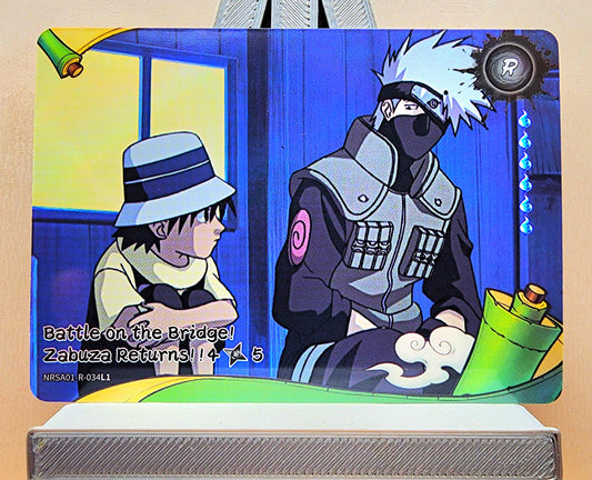 Naruto! 1x Battle on the Bridge! Zabuza Returns! 4𖣘5 - R (NRSA01-R-034L1 - 2025 Kayou Naruto: Heaven Scroll English)