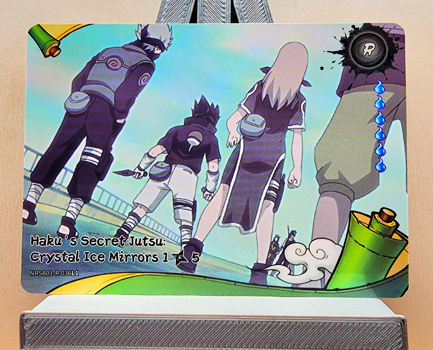 Naruto! 1x Haku's Secret Jutsu: Crystal Ice Mirrors 1𖣘5 - R (NRSA01-R-036L1 - 2025 Kayou Naruto: Heaven Scroll English)