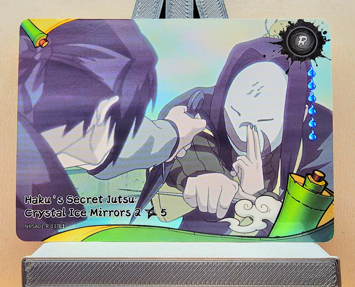Naruto! 1x Haku's Secret Jutsu: Crystal Ice Mirrors 2𖣘5 - R (NRSA01-R-037L1 - 2025 Kayou Naruto: Heaven Scroll English)