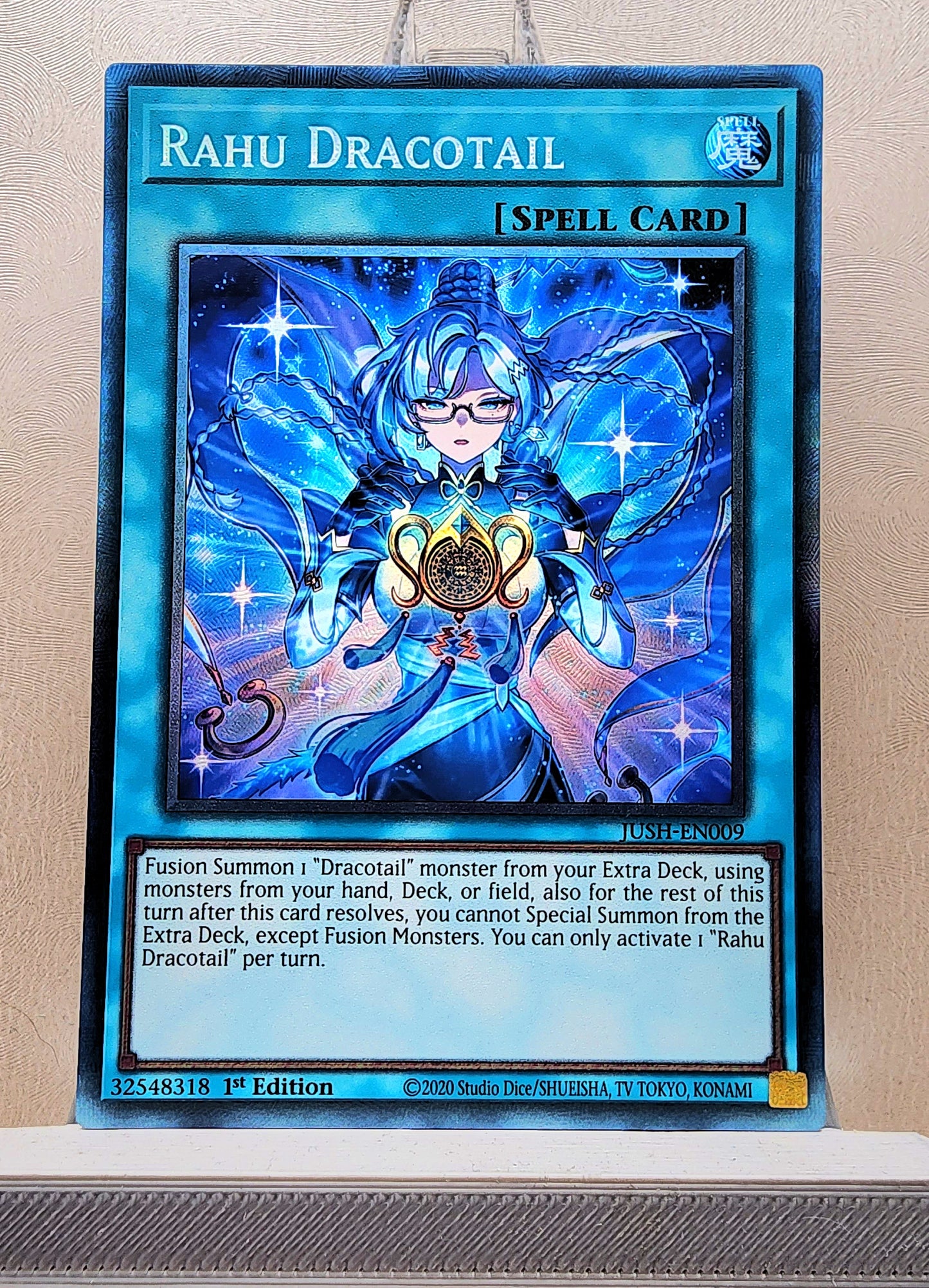 Yugioh! 1x Rahu Dracotail (JUSH - Collectors Rare) 1st Edition