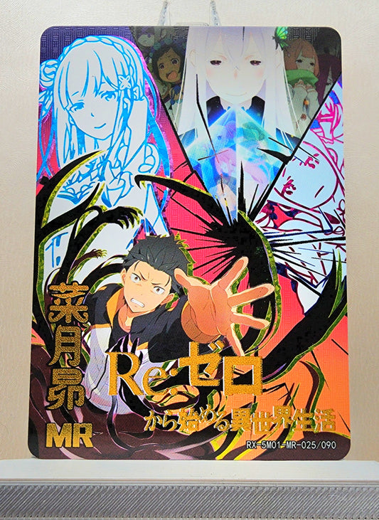 1x Natsuki Subaru - Re:Zero − Starting Life in Another World - MR Foil (RX-5M01-MR-025/90 - 2021 Fire Legends Anime Chinese Card)