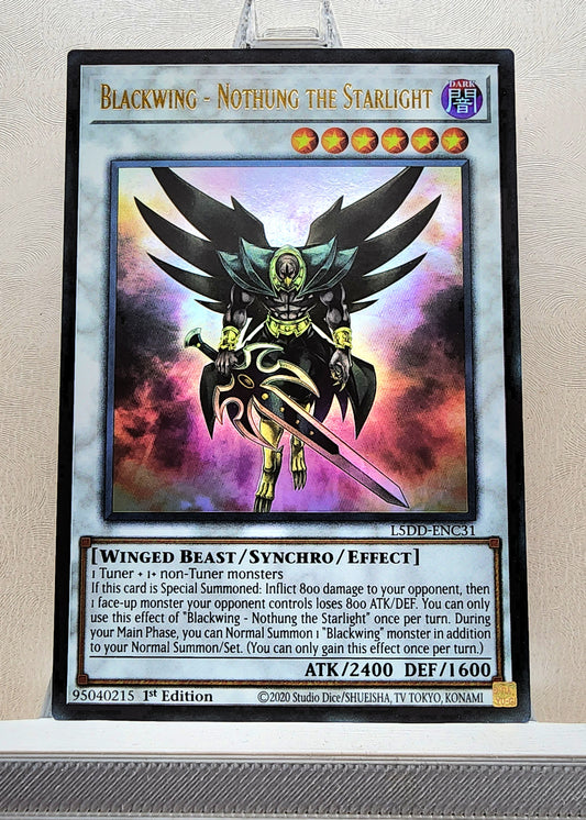 Yugioh! 1x Blackwing - Nothung the Starlight (L5DD - Ultra Rare) 1st Edition