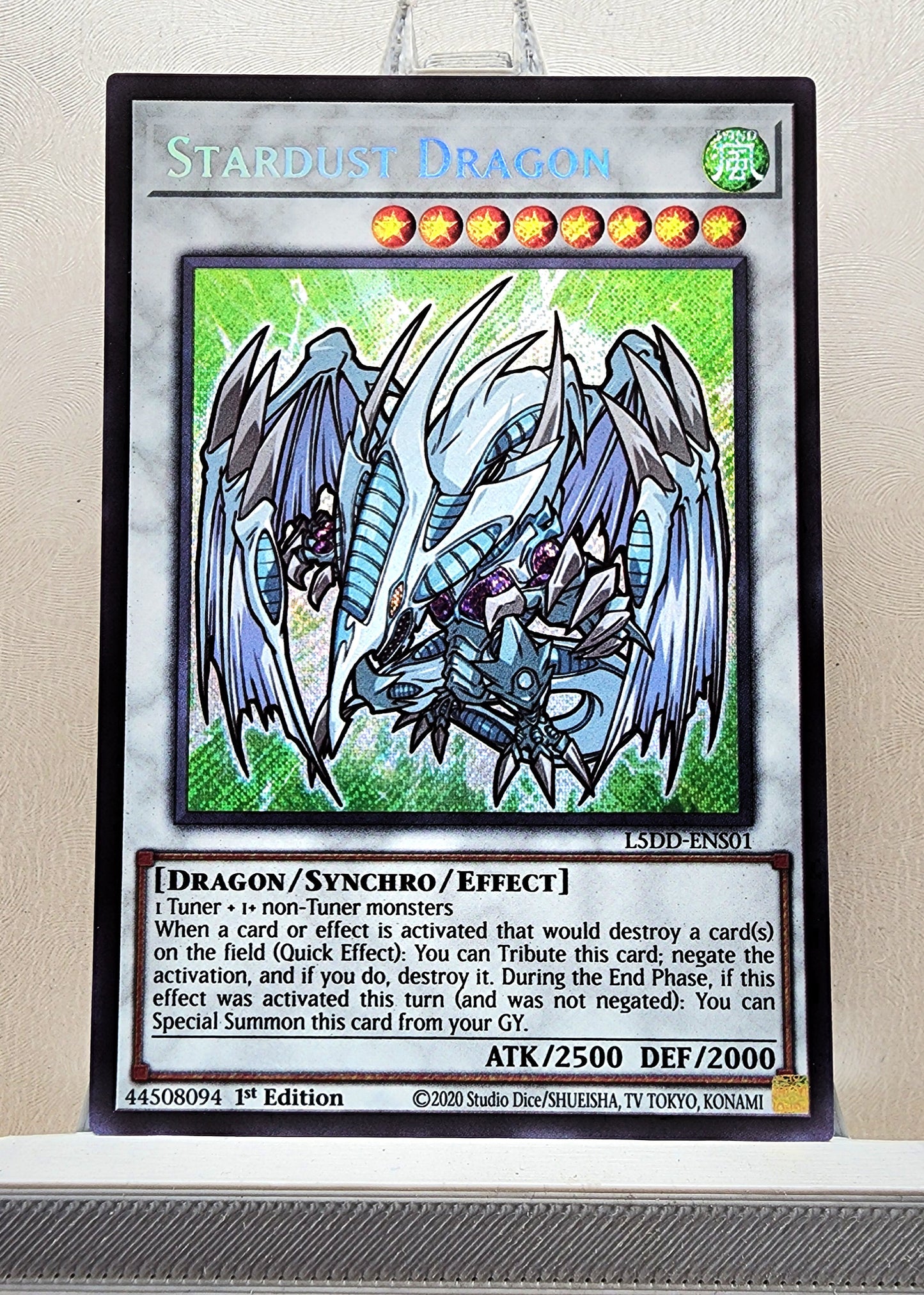 Yugioh! 1x Stardust Dragon Chibi Artwork (L5DD - Secret Rare) 1st Edition