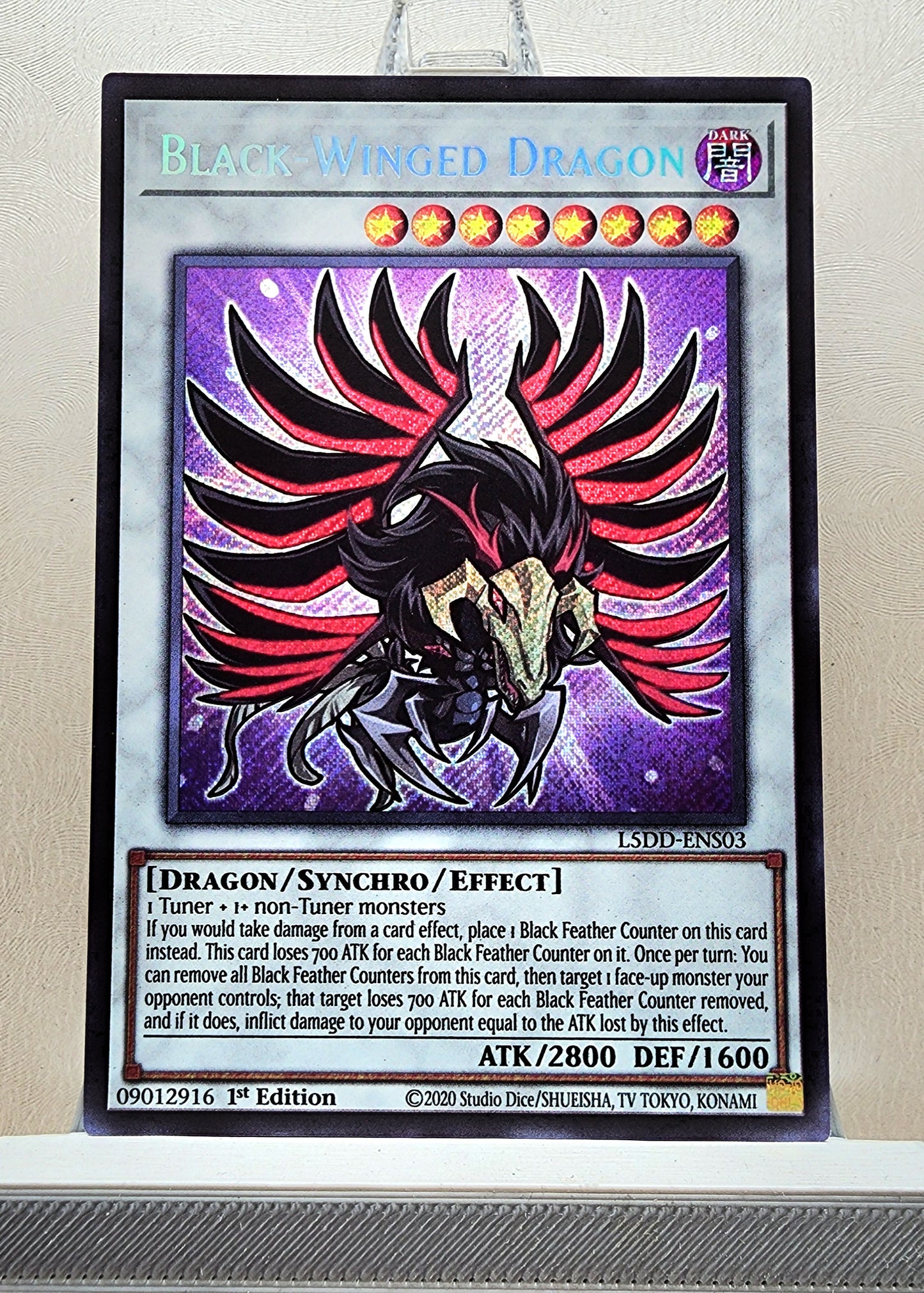 Yugioh! 1x Black-Winged Dragon Chibi Artwork (L5DD - Secret Rare) 1st Edition