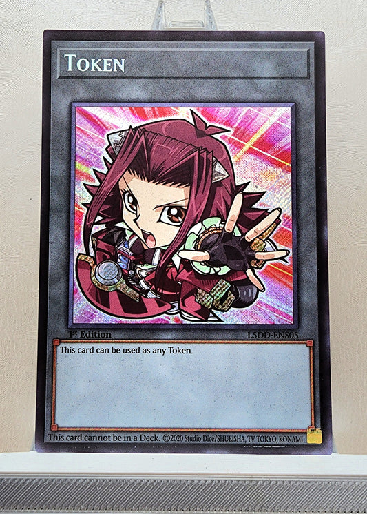 Yugioh! 1x Akiza Token Chibi Artwork (L5DD - Secret Rare) 1st Edition