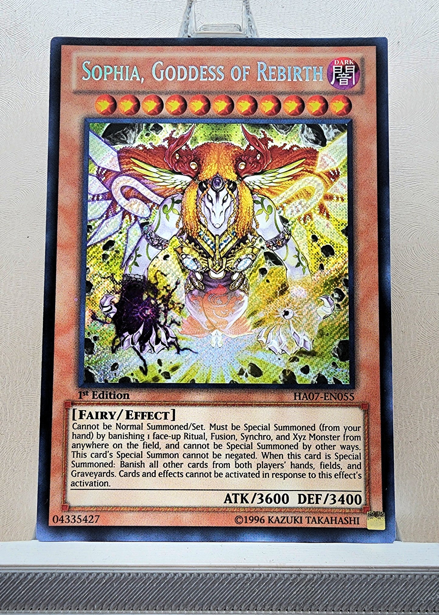 Yugioh! 1x Sophia, Goddess of Rebirth (HA07 - Secret Rare) 1st Edition