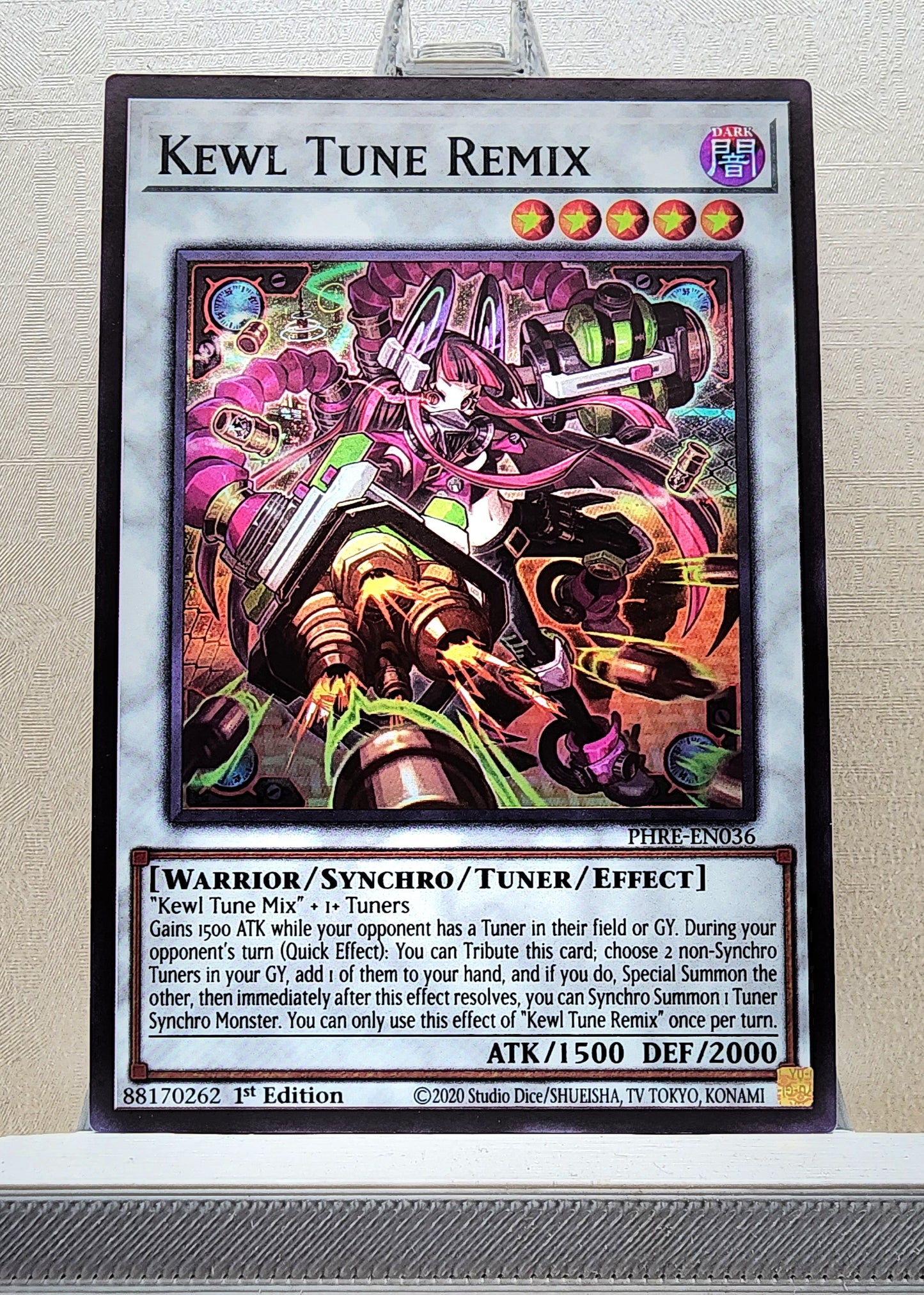 Yugioh! 1x Kewl Tune Remix (PHRE - Super Rare) 1st Edition