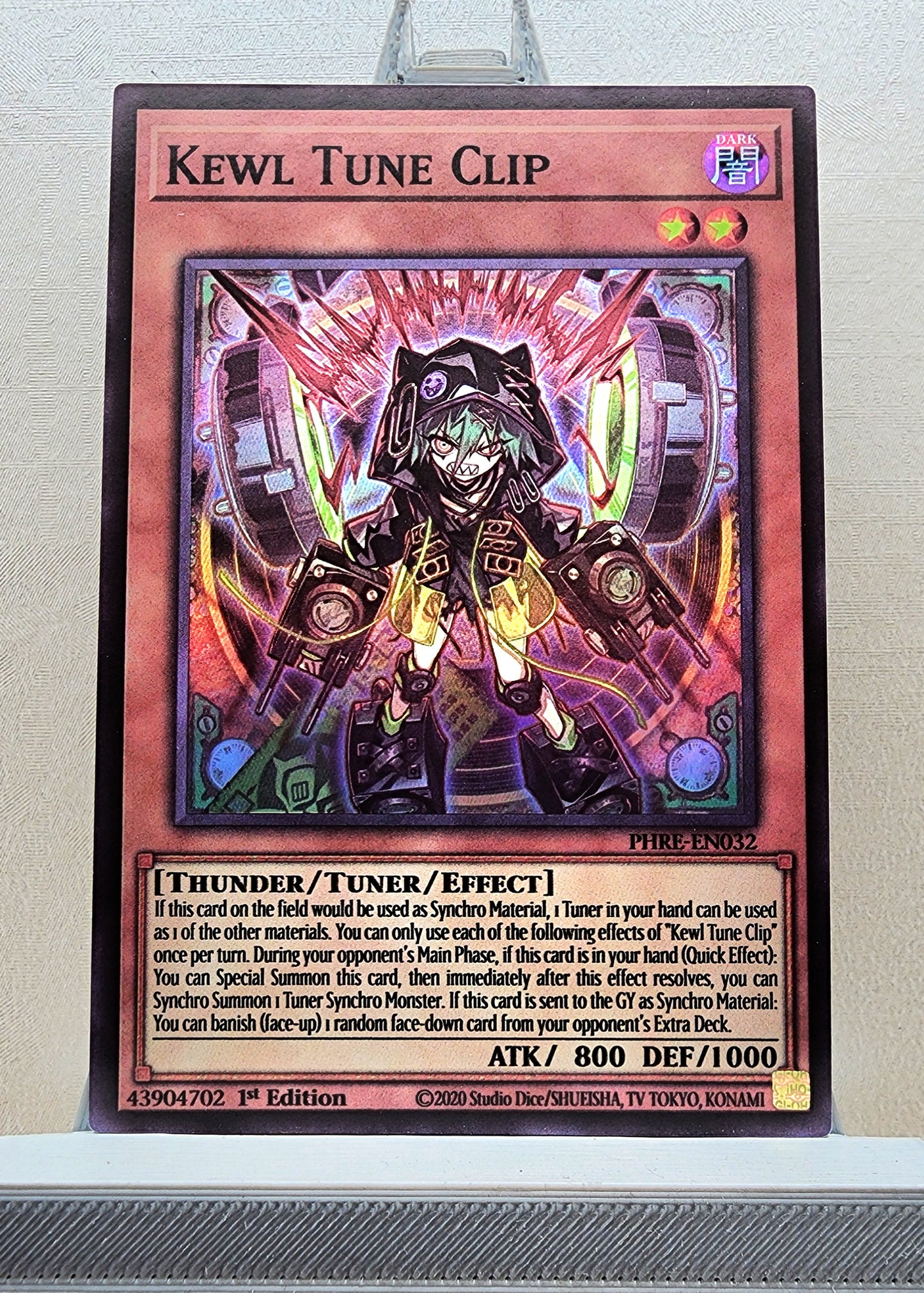 Yugioh! 1x Kewl Tune Clip (PHRE - Super Rare) 1st Edition