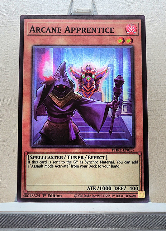 Yugioh! 1x Arcane Apprentice (PHRE - Super Rare) 1st Edition