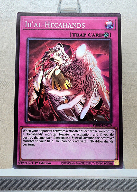 Yugioh! 1x Ib'al-Hecahands (PHRE - Super Rare) 1st Edition