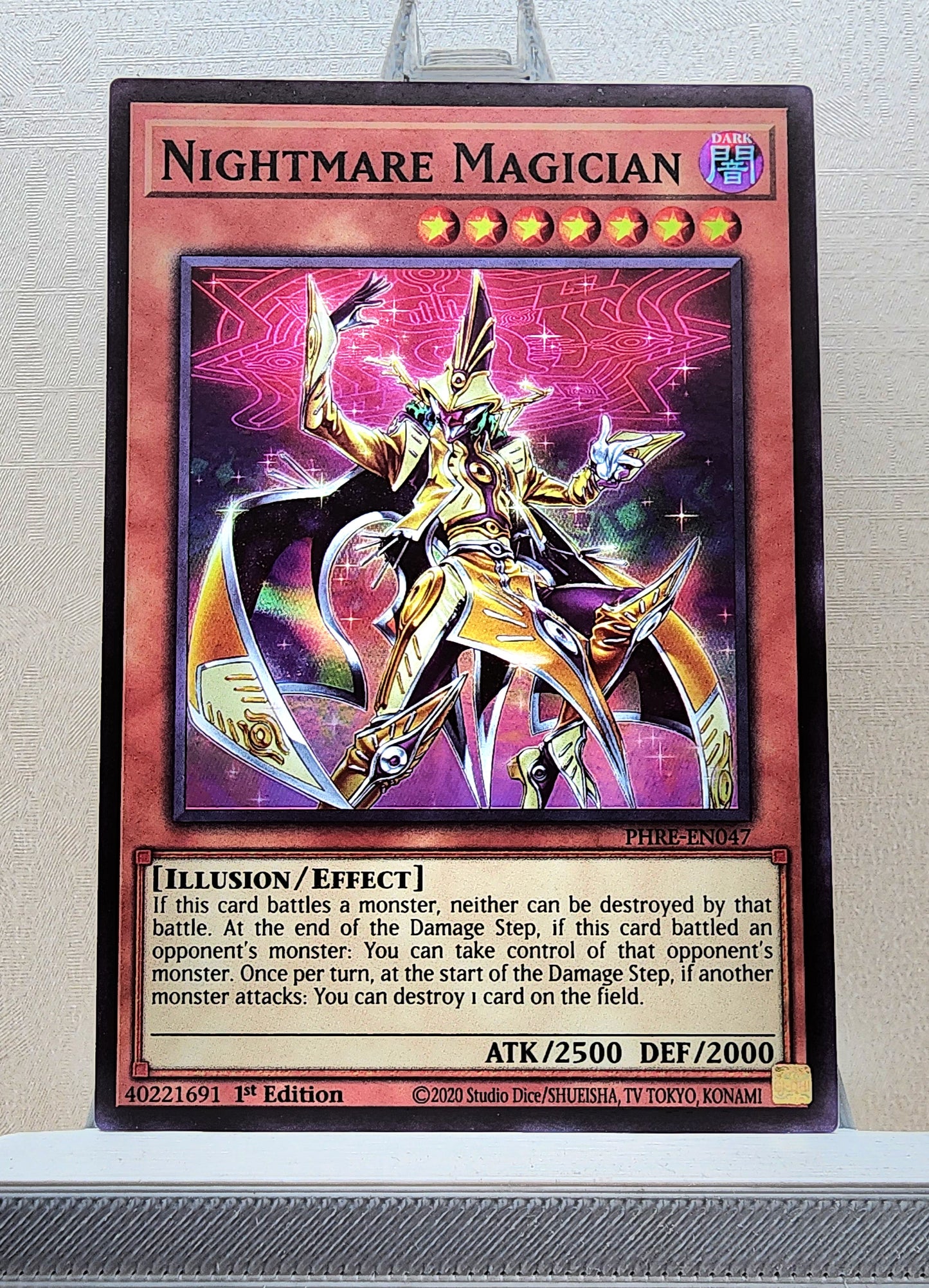 Yugioh! 1x Nightmare Magician (PHRE - Super Rare) 1st Edition