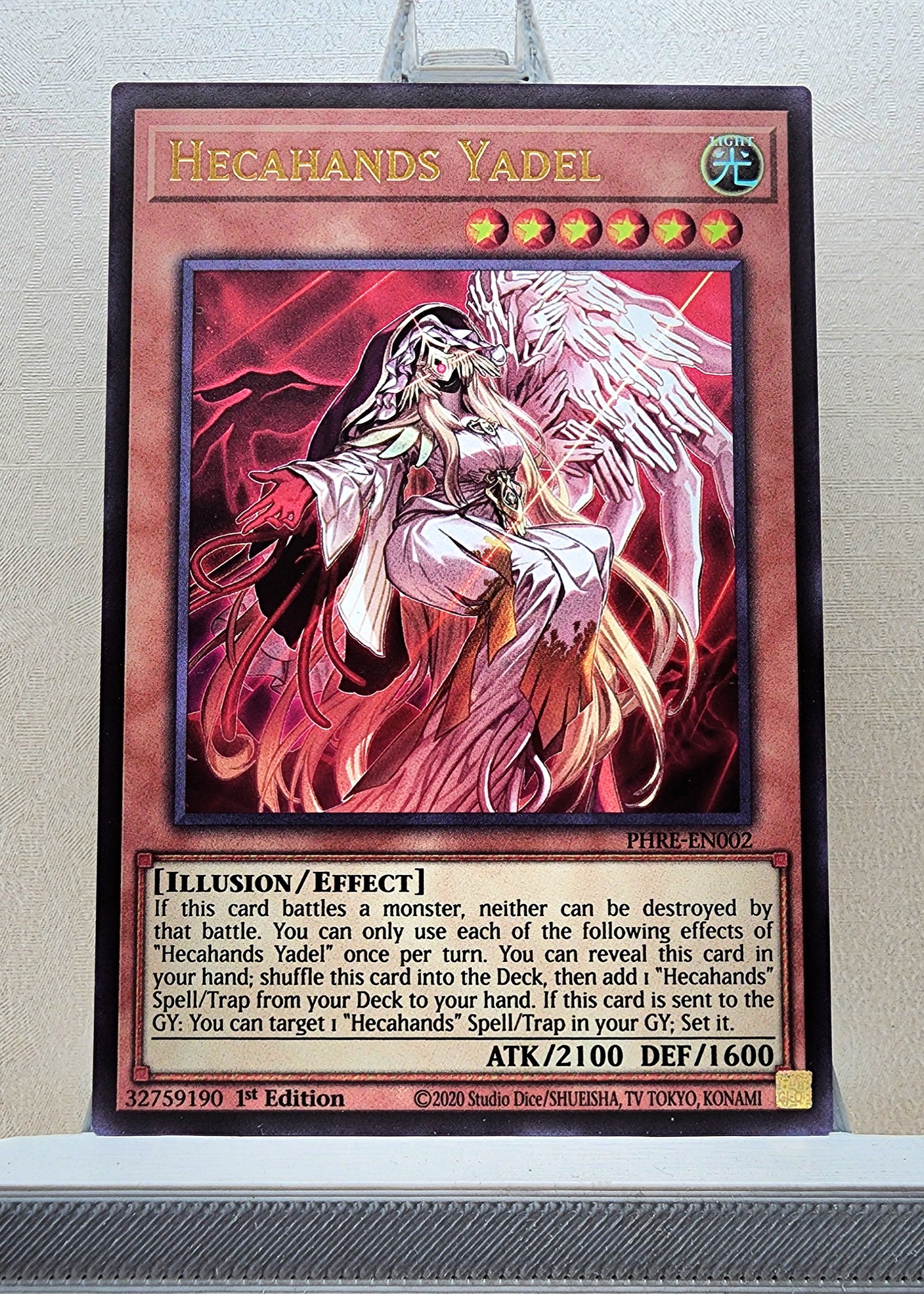 Yugioh! 1x Hecahands Yadel (PHRE - Ultra Rare) 1st Edition