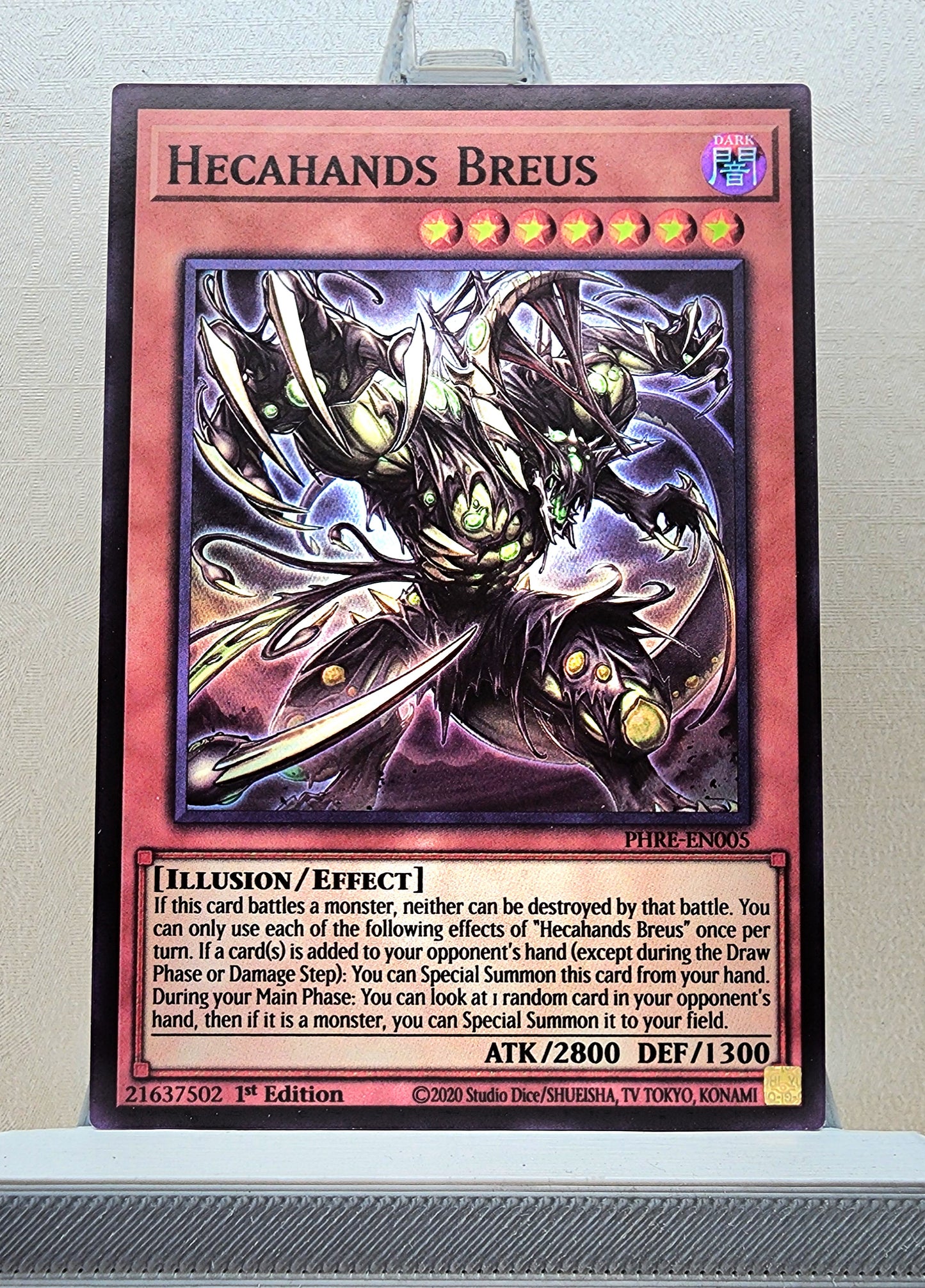 Yugioh! 1x Hecahands Breus (PHRE - Super Rare) 1st Edition