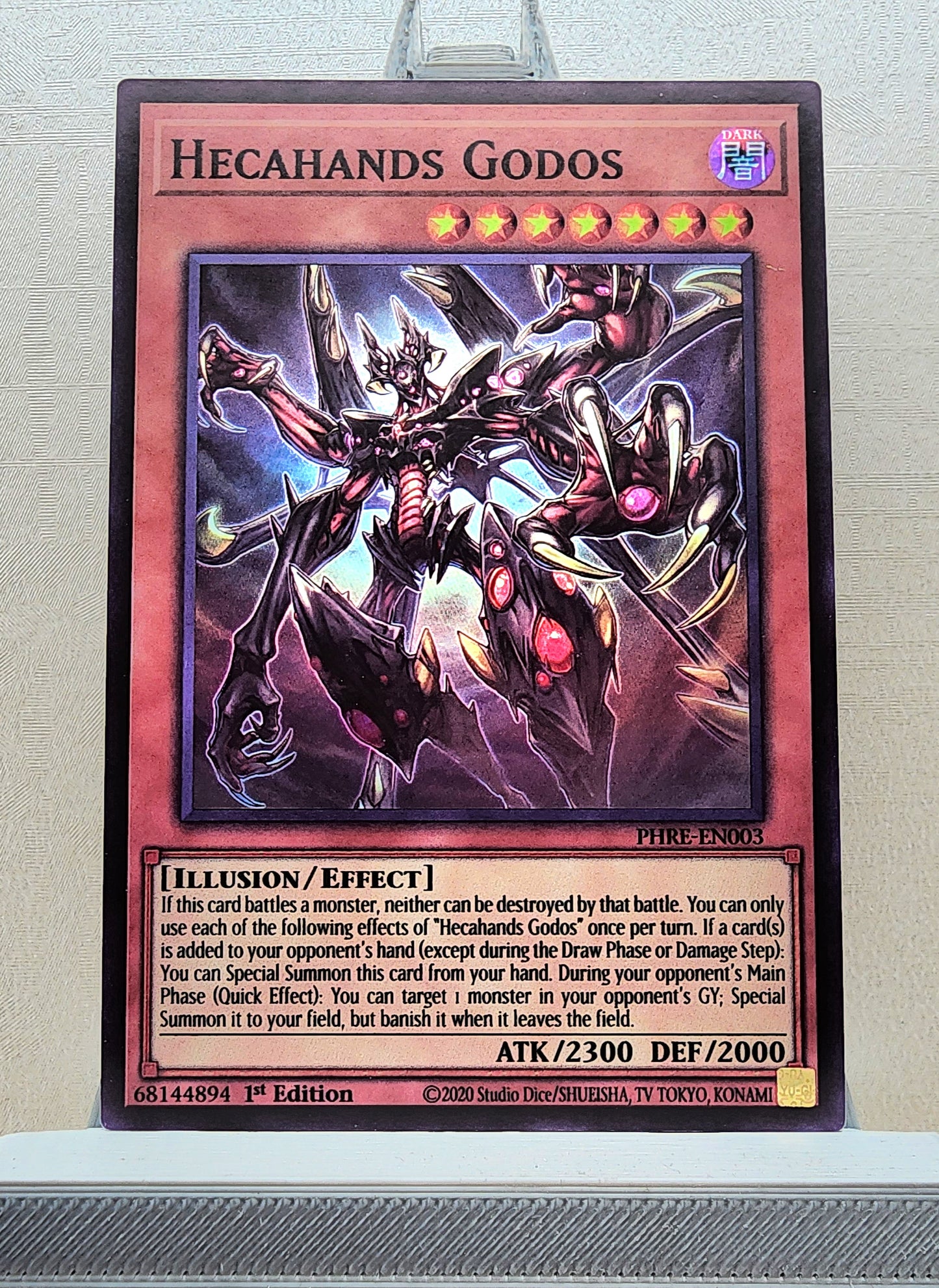 Yugioh! 1x Hecahands Godos (PHRE - Super Rare) 1st Edition