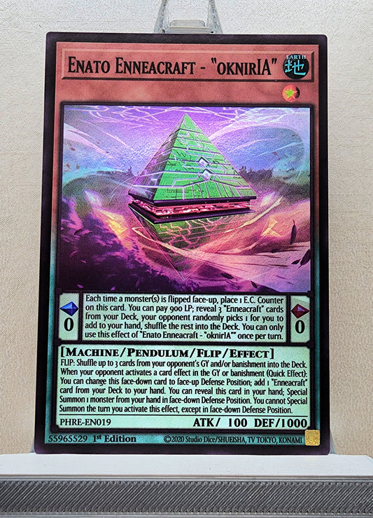 Yugioh! 1x Enato Enneacraft - "oknirIA" (PHRE - Super Rare) 1st Edition