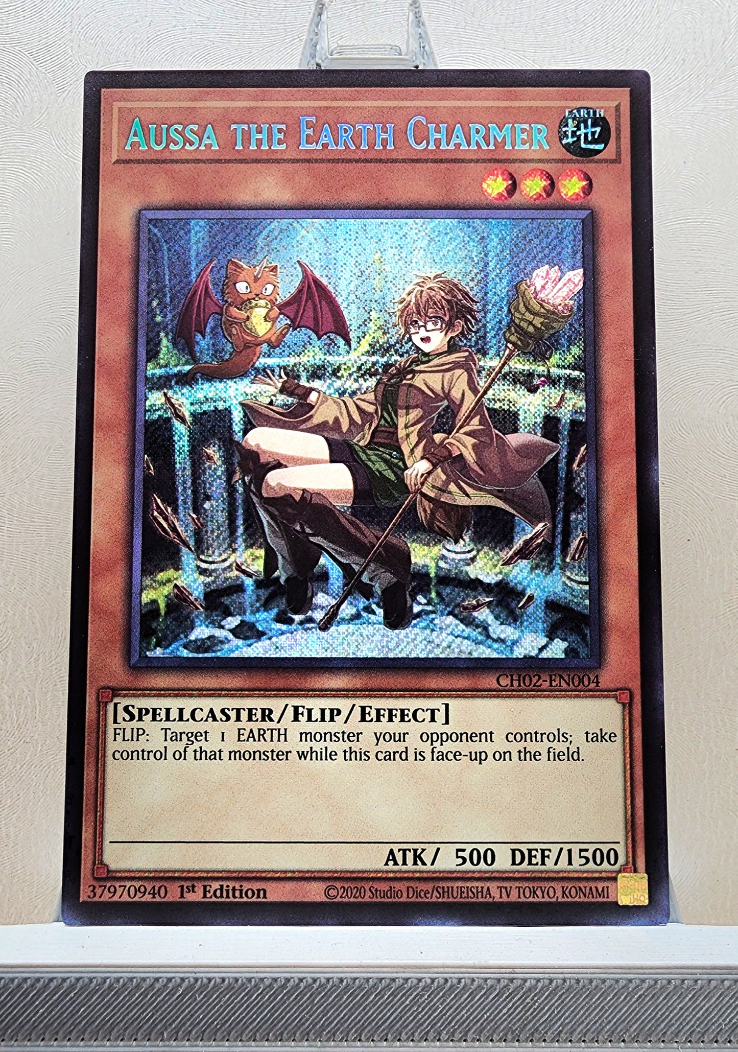 Yugioh! 1x Aussa the Earth Charmer (CH02 - Secret Rare) 1st Edition