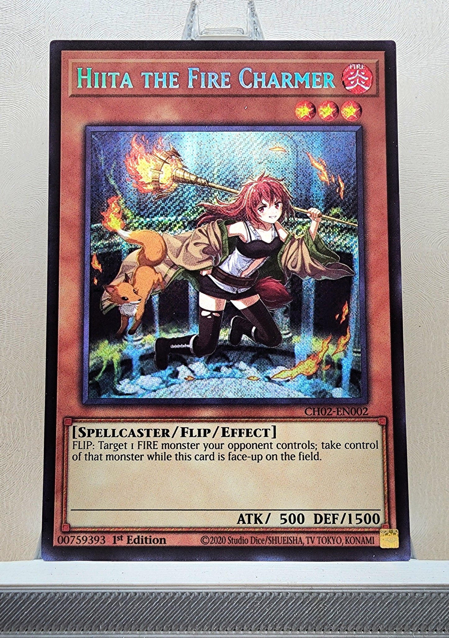 Yugioh! 1x Hiita the Fire Charmer (CH02 - Secret Rare) 1st Edition