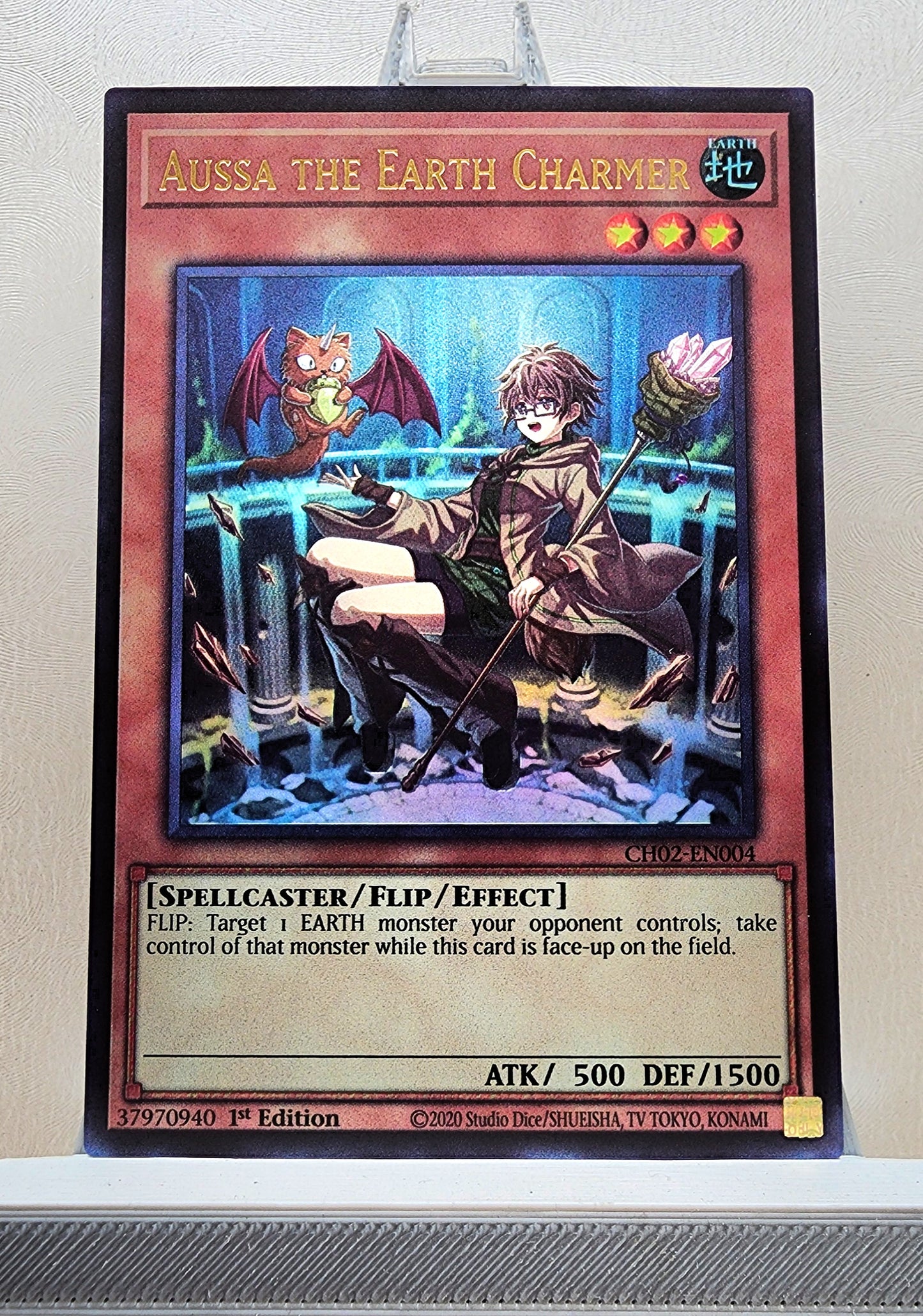 Yugioh! 1x Aussa the Earth Charmer (CH02 - Ultra Rare) 1st Edition