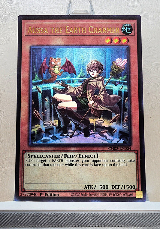 Yugioh! 1x Aussa the Earth Charmer (CH02 - Ultra Rare) 1st Edition