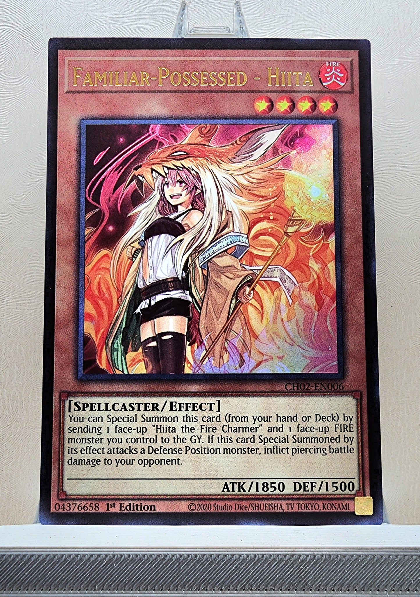 Yugioh! 1x Familiar-Possessed - Hiita Alt Art (CH02 - Ultra Rare) 1st Edition