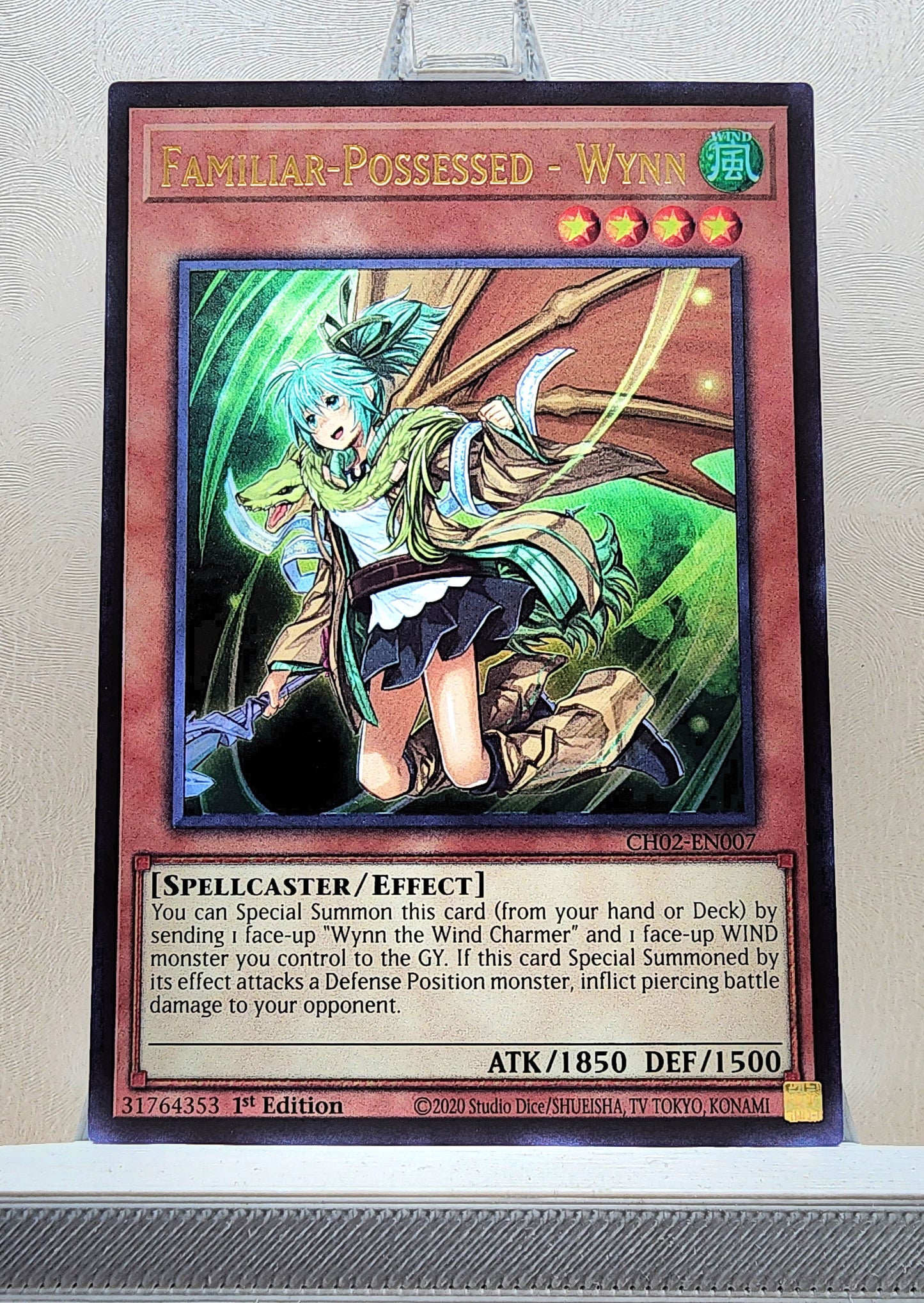 Yugioh! 1x Familiar-Possessed - Wynn Alt Art (CH02 - Ultra Rare) 1st Edition
