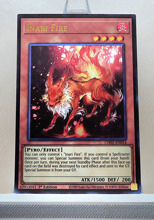 Yugioh! 1x Inari Fire (CH02 - Ultra Rare) 1st Edition