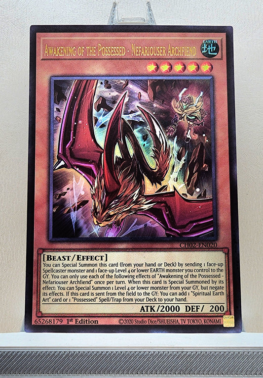 Yugioh! 1x Awakening of the Possessed - Nefariouser Archfiend (CH02 - Ultra Rare) 1st Edition