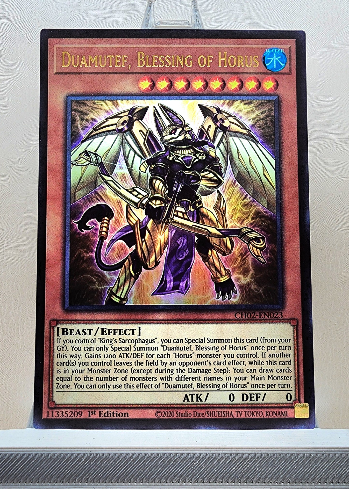 Yugioh! 1x Duamutef, Blessing of Horus (CH02 - Ultra Rare) 1st Edition