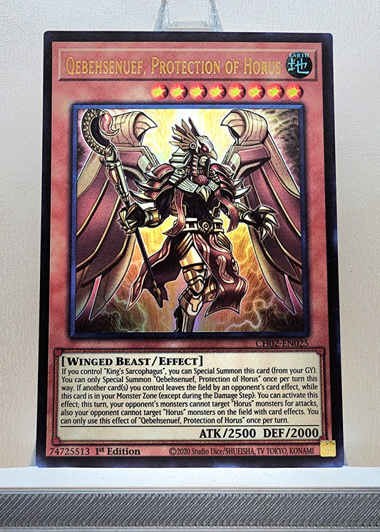 Yugioh! 1x Qebehsenuef, Protection of Horus (CH02 - Ultra Rare) 1st Edition