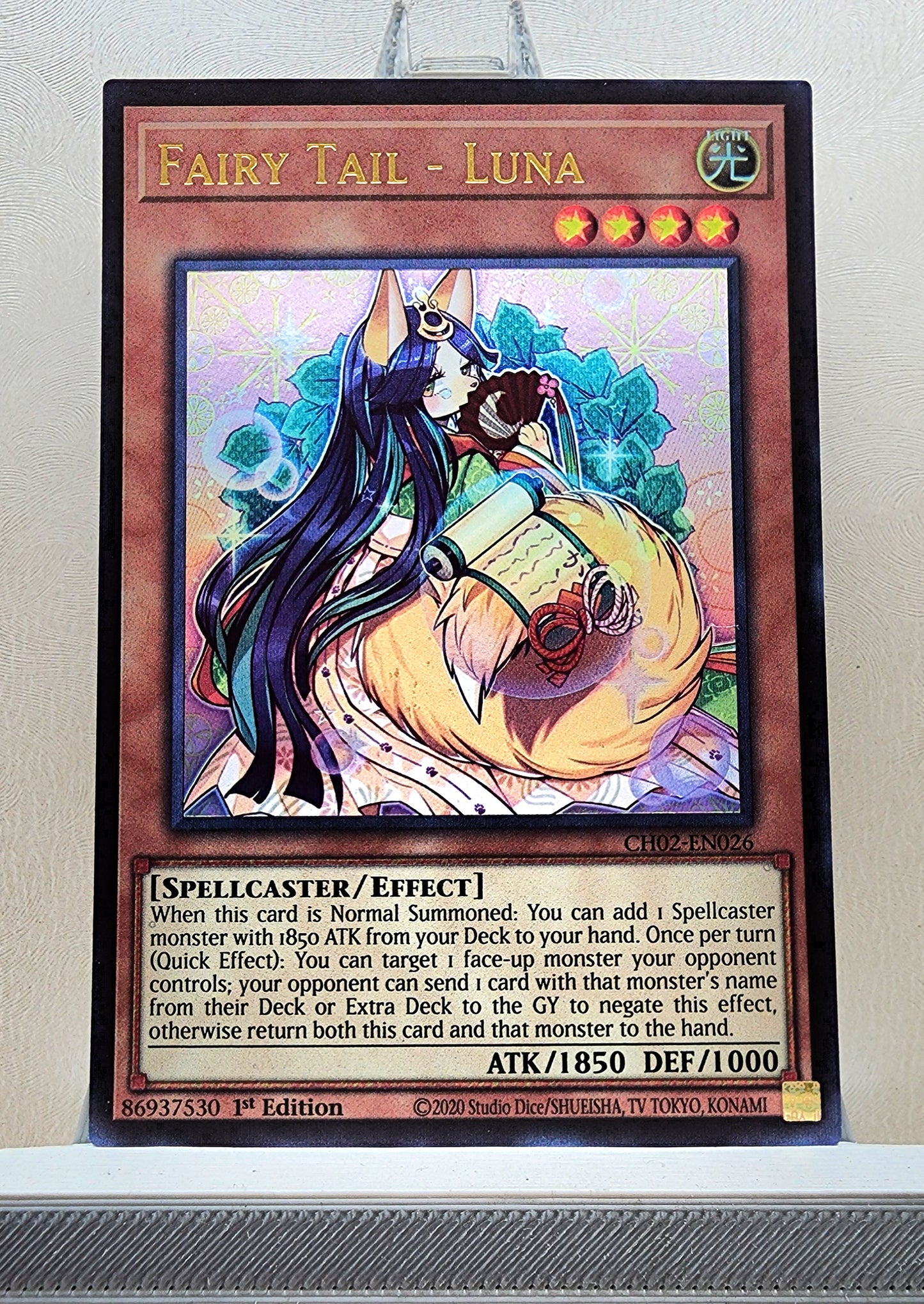 Yugioh! 1x Fairy Tail - Luna (CH02 - Ultra Rare) 1st Edition