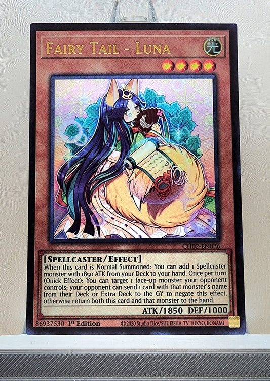 Yugioh! 1x Fairy Tail - Luna (CH02 - Ultra Rare) 1st Edition