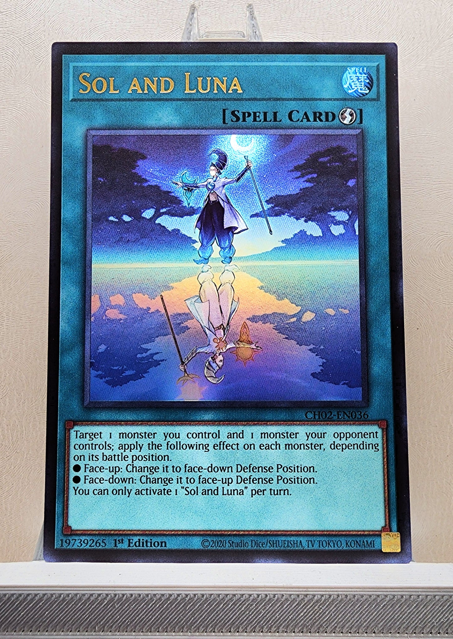 Yugioh! 1x Sol and Luna (CH02 - Ultra Rare) 1st Edition