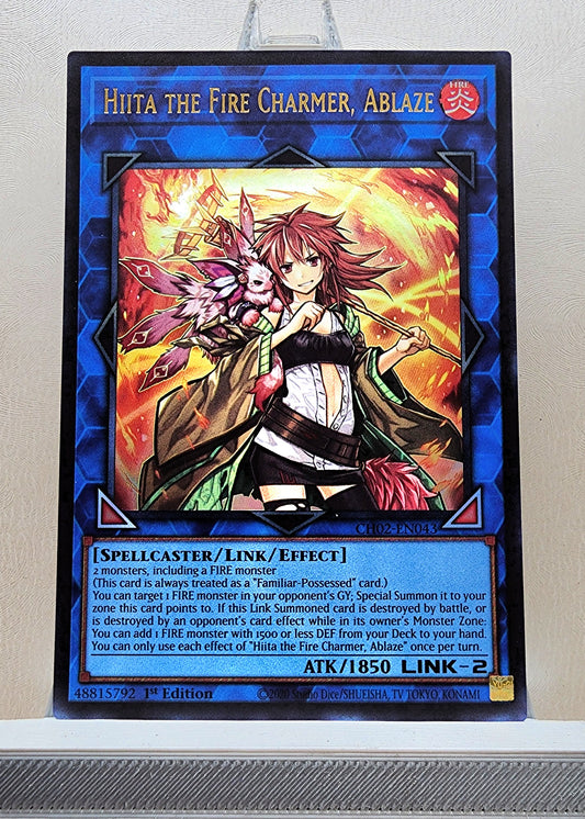 Yugioh! 1x Hiita the Fire Charmer, Ablaze (CH02 - Ultra Rare) 1st Edition