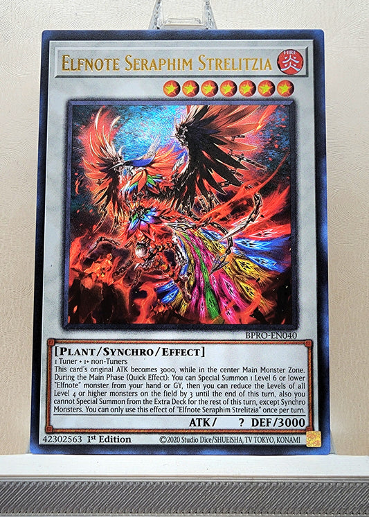 Yugioh! 1x Elfnote Seraphim Strelitzia (BPRO - Ultra Rare) 1st Edition