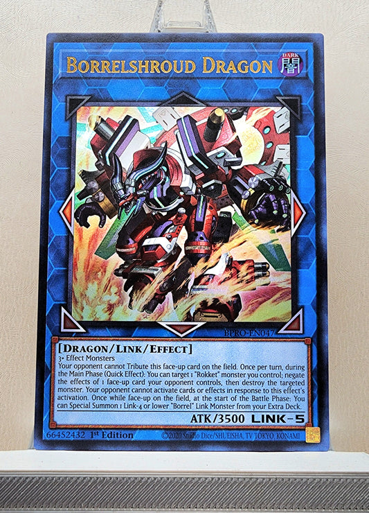 Yugioh! 1x Borrelshroud Dragon (BPRO - Ultra Rare) 1st Edition