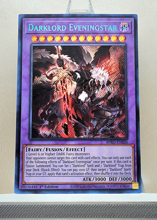 Yugioh! 1x Darklord Eveningstar (BPRO - Secret Rare) 1st Edition