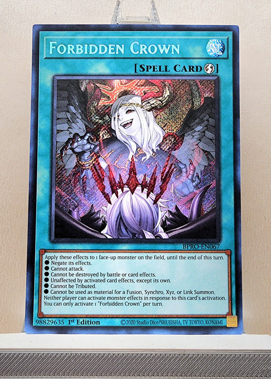 Yugioh! 1x Forbidden Crown (BPRO - Secret Rare) 1st Edition