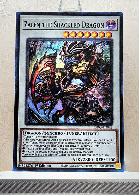Yugioh! 1x Zalen the Shackled Dragon (BPRO - Super Rare) 1st Edition