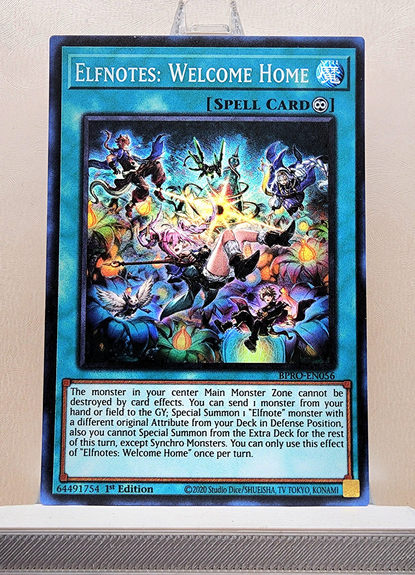 Yugioh! 1x Elfnotes: Welcome Home (BPRO - Super Rare) 1st Edition