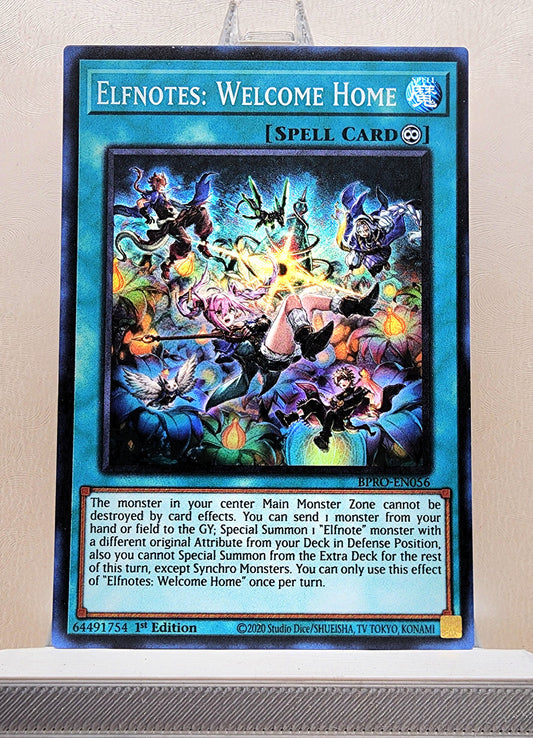 Yugioh! 1x Elfnotes: Welcome Home (BPRO - Super Rare) 1st Edition